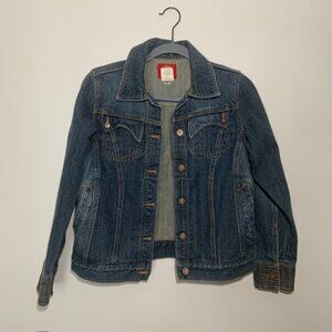 DICKIES Classic Trucker Denim Jacket Dark Blue Wash - Size S